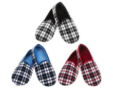 Load image into Gallery viewer, Mens &#39;Snoozies&#39; Check Slippers- Assorted Colours
